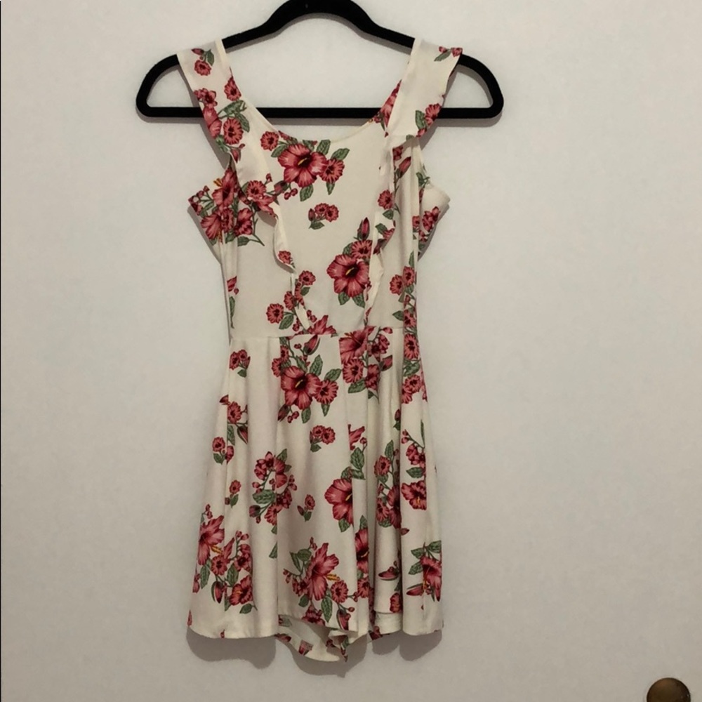 H&M white floral romper.
